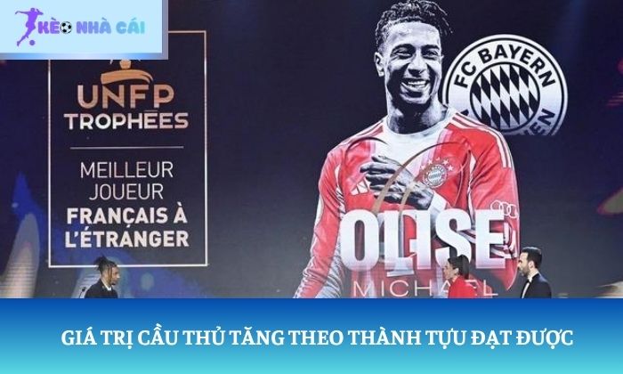 Olise nhận giải thưởng danh giá Giá trị cầu thủ tăng theo thành tựu đạt được